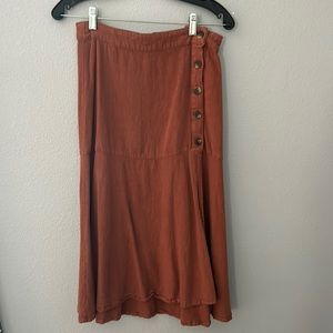 Free People Midi Slit Skirt